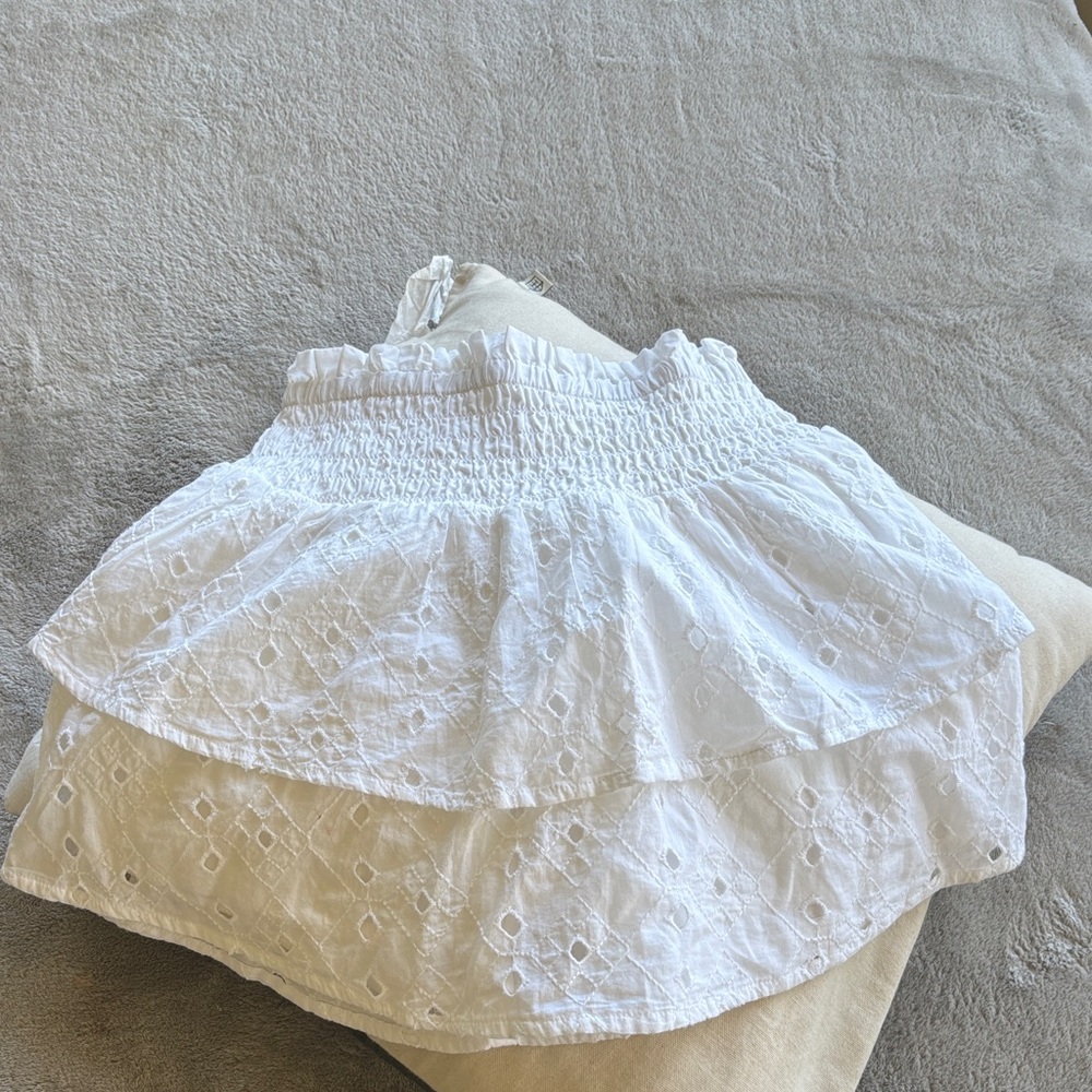 White Eyelet girls  Skirt